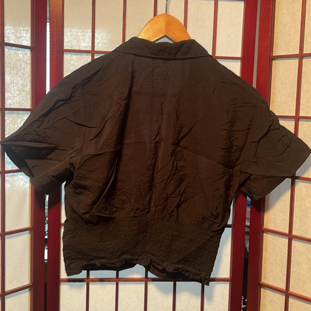 Black Button-Up Top - Picture 3 of 3